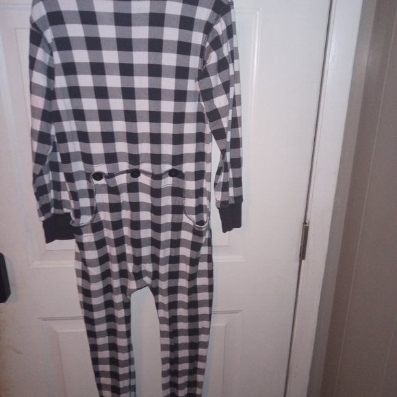 Silver Lilly Union Suit with Drop seat back Plaid Size Medium - Picture 9 of 10